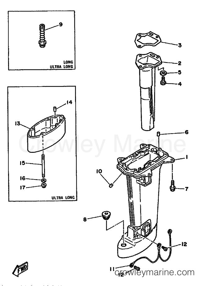 Yamaha Motors 6C (6H6) [999] - UPPER CASING
