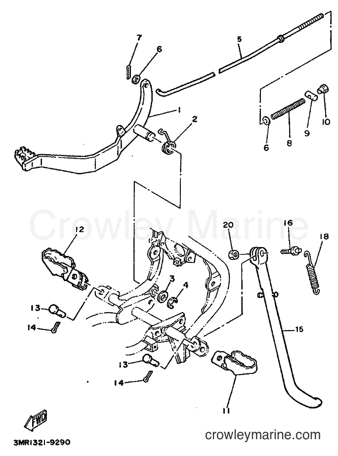1989 Scooter DT50R - DT50R (3MR1) [999] - STAND & FOOTREST