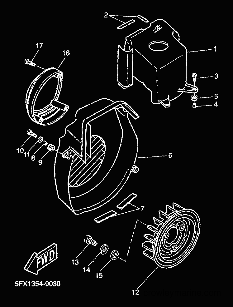 2000 Scooter CW50 - CW50 (5HG6) [010] - AIR SHROUD & FAN