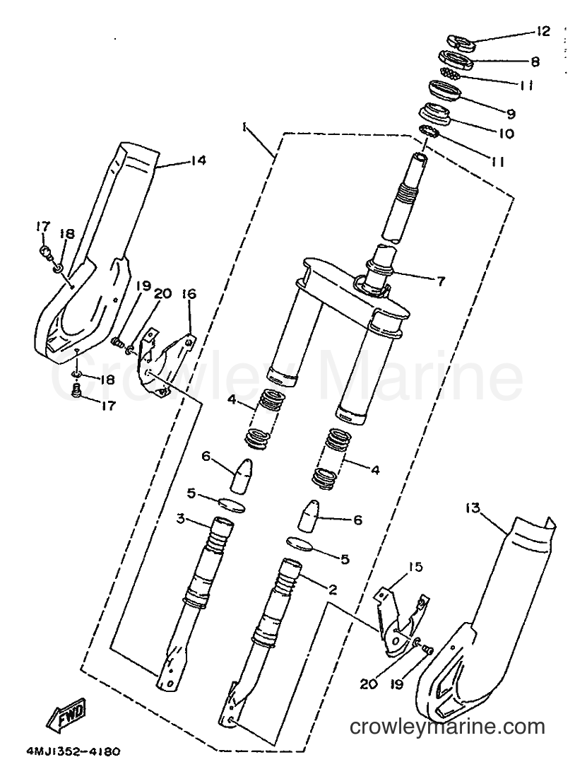 1994 Scooter YA50S - YA50S (4MJ4) [999] - FRONT FORK