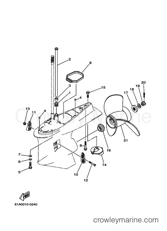 Yamaha Motors 250B (65L) [030] - LOWER CASING & DRIVE 2