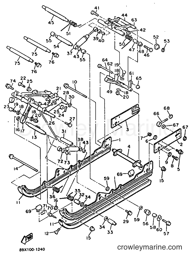 1991 Snowmobile PZ480LT - PZ480LT (88X1) [010] - TRACK SUSPENSION 2