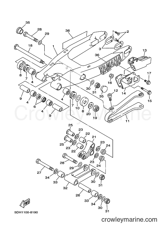 Yamaha Motors YZ125 (5DH2) [040] - REAR ARM