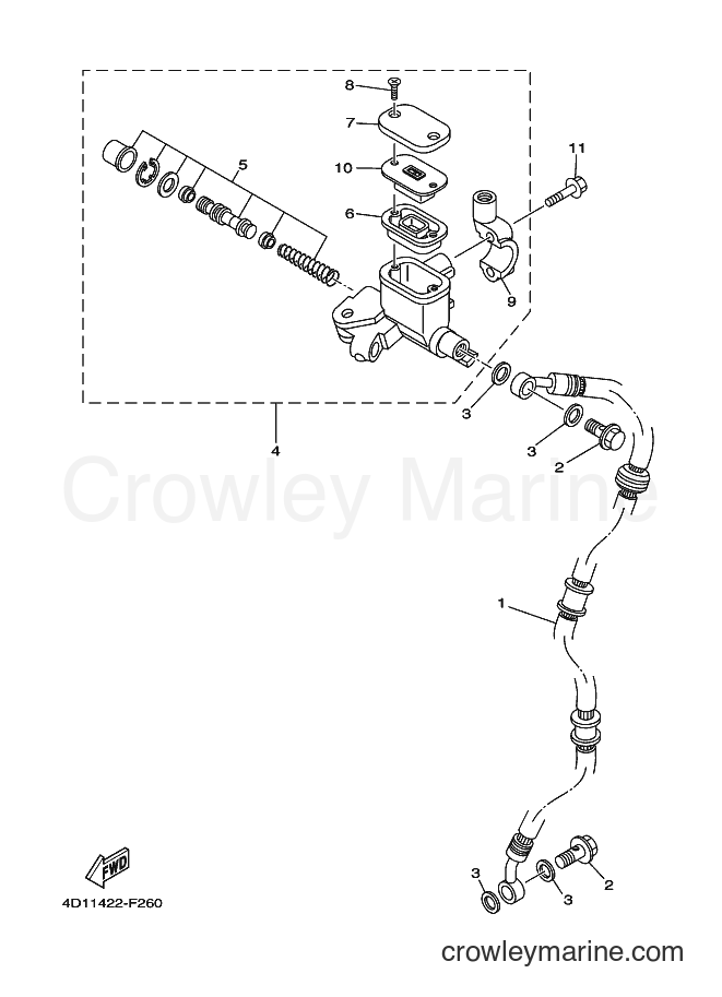 Yamaha Motors AL115C (28DA) [010] - FRONT MASTER CYLINDER