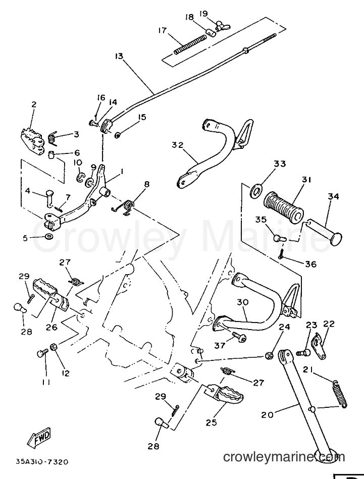 Yamaha Motors DT125 (35A) [999] - STAND & FOOTREST