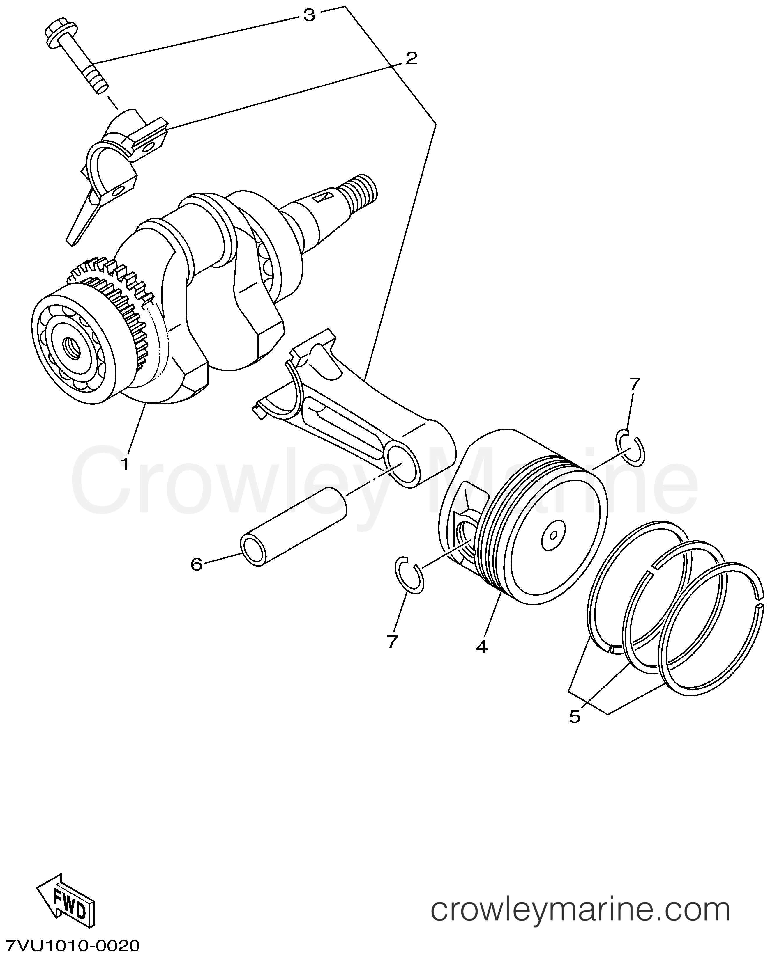 Yamaha Motors EF2800IC - CRANKSHAFT PISTON