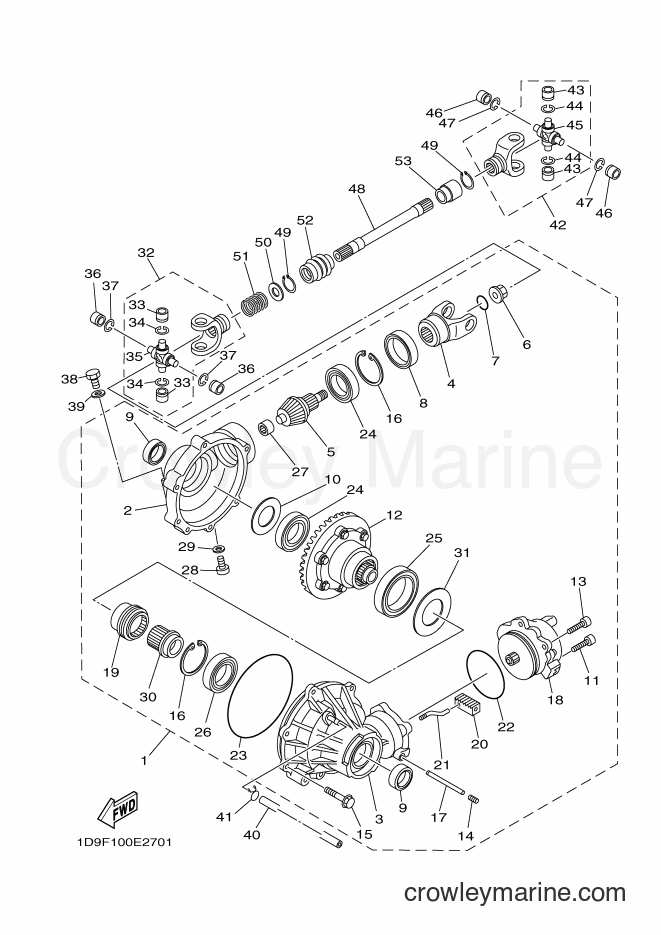 Yamaha Motors YFM450FWAN (1D9Y) [010] - FRONT DIFFERENTIAL