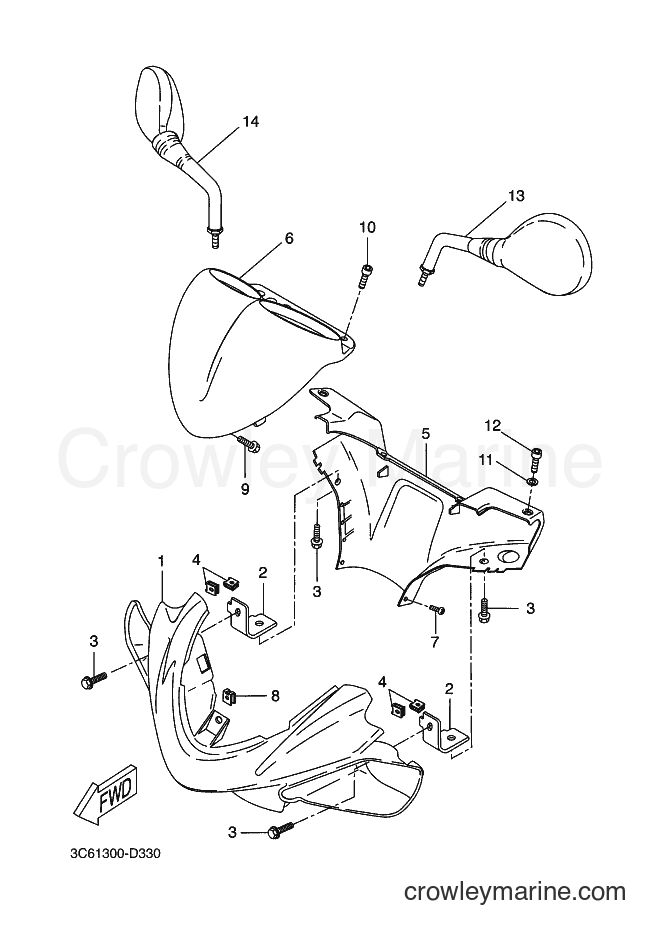 2009 Scooter YQ50 - YQ50 (3C6T) [030] - COWLING 1
