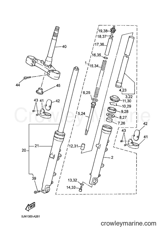 2003 Street Bike BT1100 - BT1100 (5JN2) [020] - FRONT FORK