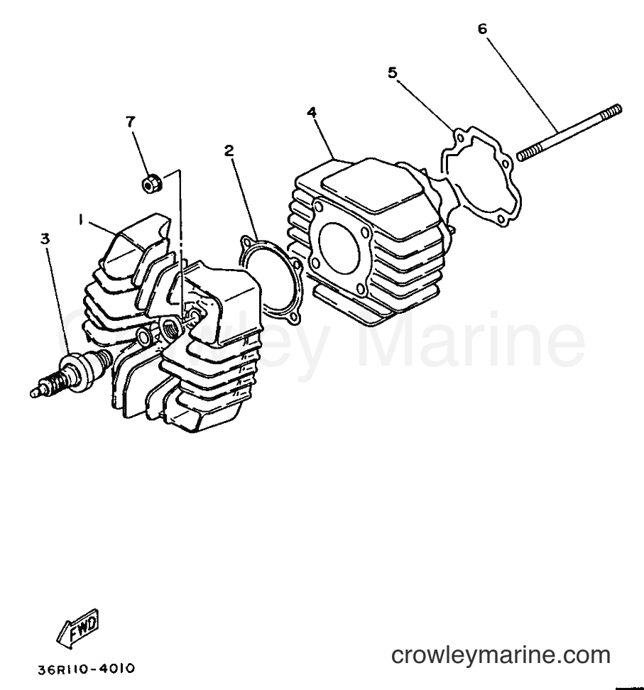 1988 ATV YF60 - YF60 (3NJ1) [999] - CYLINDER HEAD