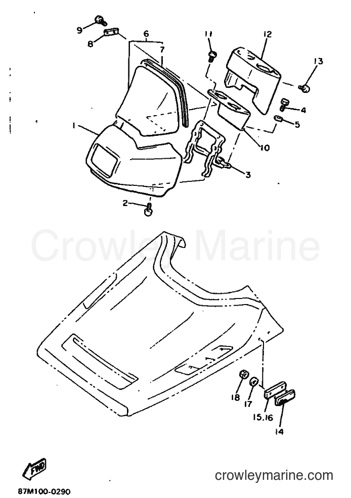 1990 Snowmobile EX570EP/HEP - EX570EP/HEP (87Y1) [010] - WINDSHIELD