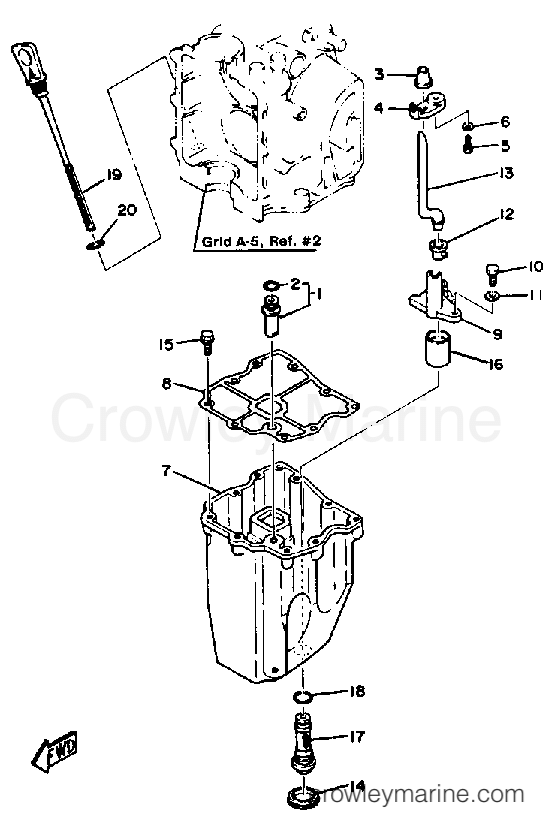 Yamaha Motors FT9.9EXK - OIL PAN