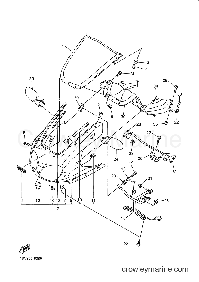 Yamaha Motors YZF1000R (4SV5) [020] - COWLING 1