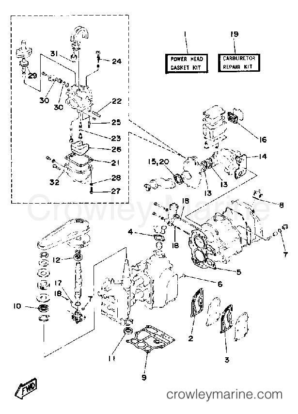 Yamaha Motors FT9.9ELD - REPAIR KIT 1