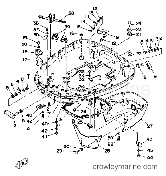 Yamaha Motors 175ETLF - BOTTOM COWLING