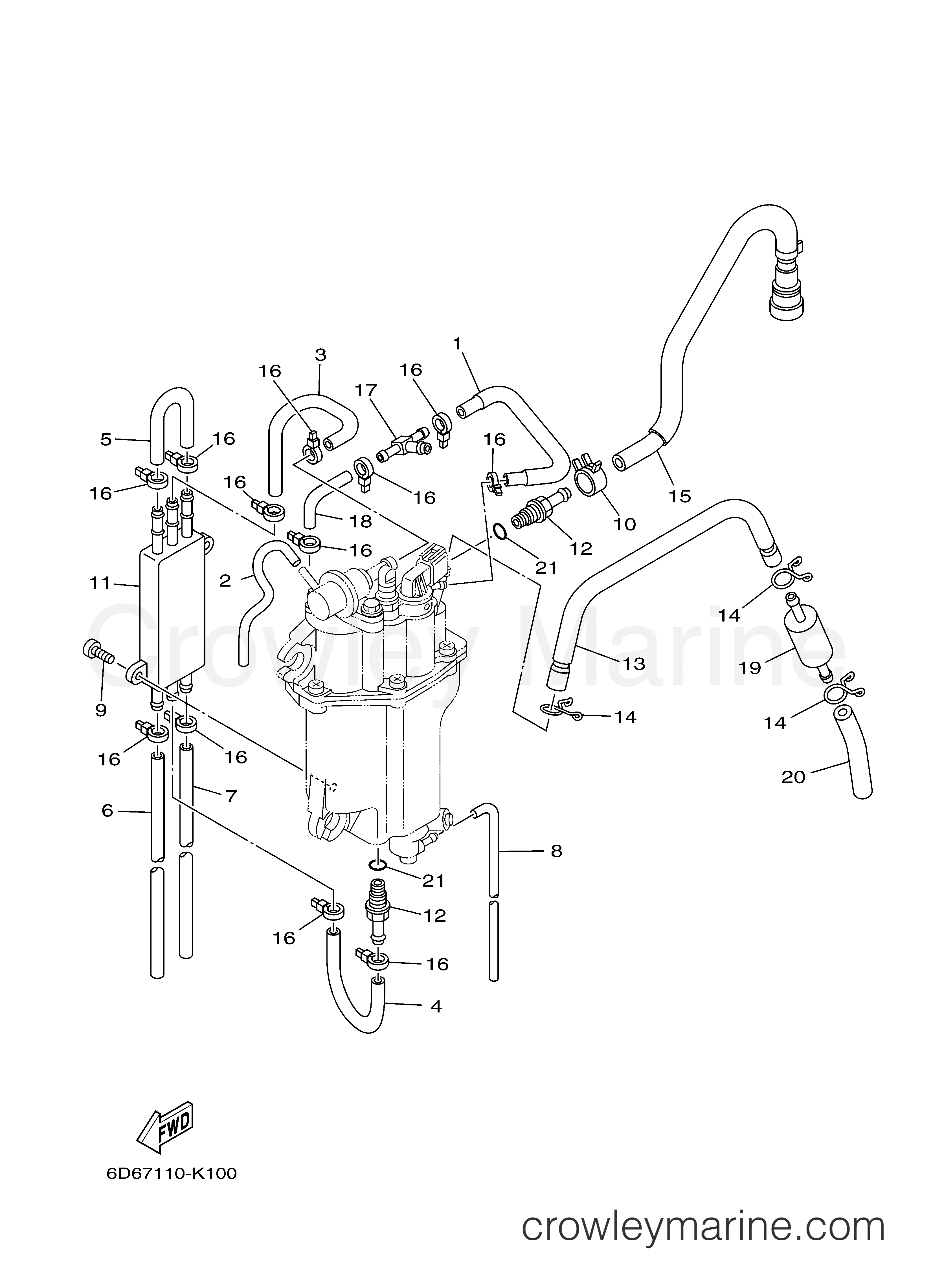 Yamaha Motors F90XA - FUEL INJECTION PUMP 2