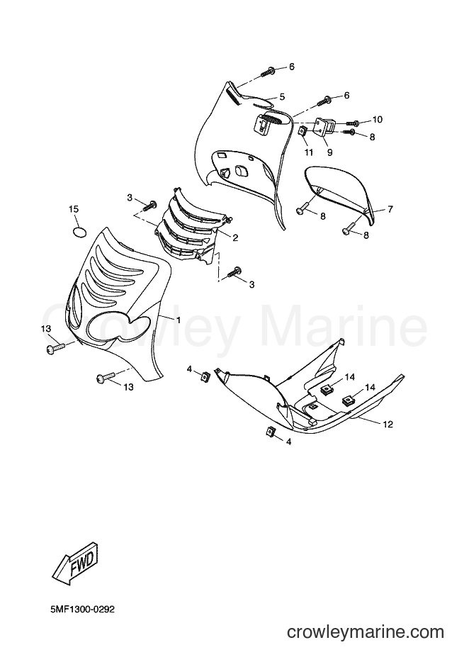 Yamaha Motors XN150 (5PR3) [010] - LEG SHIELD