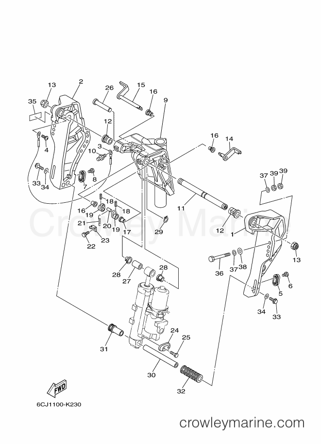 Yamaha Motors F70A (6CJ2) [030] - BRACKET 1
