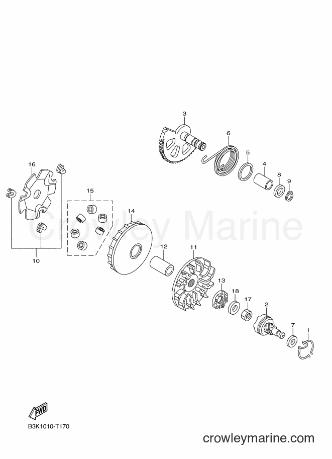 2018 Scooter CEH50D - CEH50D (B3K2) [010] - STARTER CLUTCH