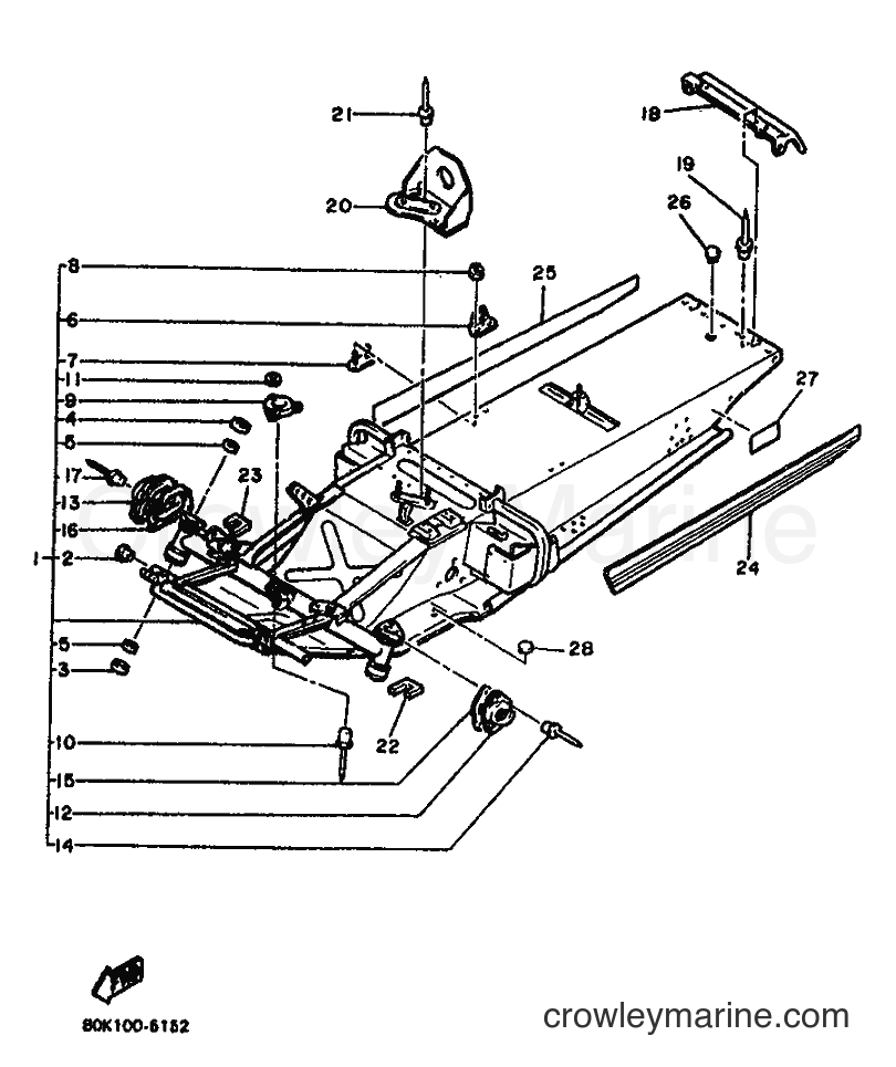 1986 Snowmobile PZ480K - PZ480K (81Y) [999] - FRAME