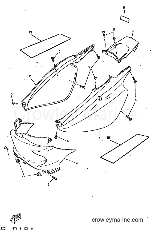 1998 Scooter CW50RSP - CW50RSP (4WL6) [010] - SIDE COVER