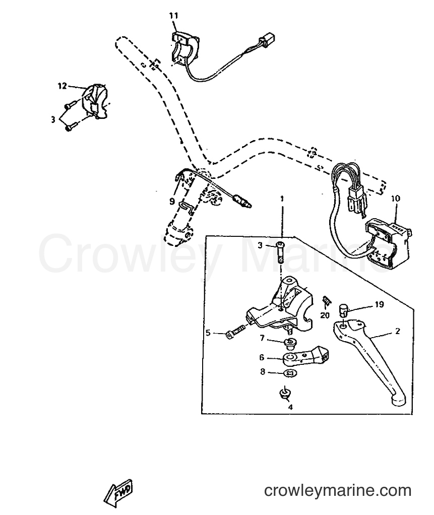 Yamaha Motors CW50RS (4VB2) [999] - HANDLE SWITCH & LEVER