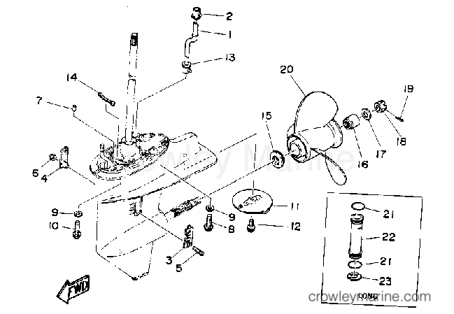 Yamaha Motors CV25EMLD - LOWER DRIVE 2
