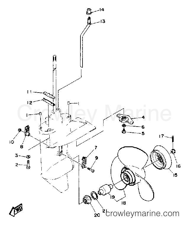 Yamaha Motors T9.9EXHP - LOWER DRIVE 2