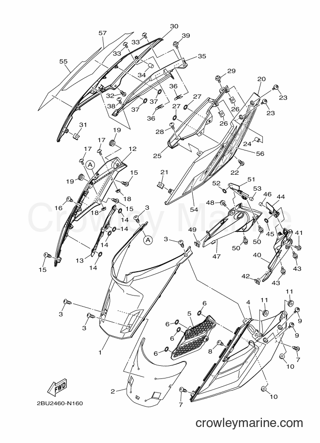 2014 Scooter AF115FX - AF115FX (2BU2) [010] - SIDE COVER