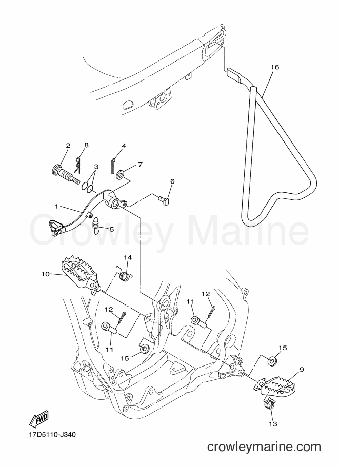 2011 Dirt Bike YZ250F - YZ250F (17DE) [010] - STAND & FOOTREST