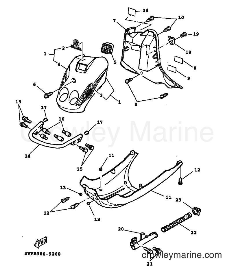 1999 Scooter YW100 - YW100 (4VPL) [010] - LEG SHIELD