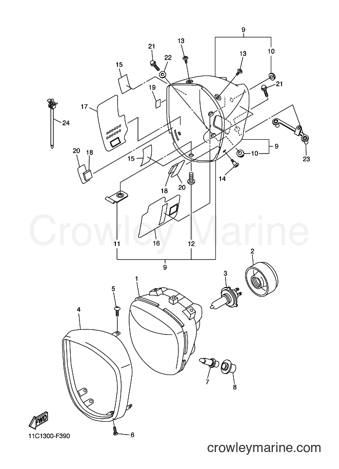 Yamaha Motors XVS1300A (11C1) [050] - HEADLIGHT