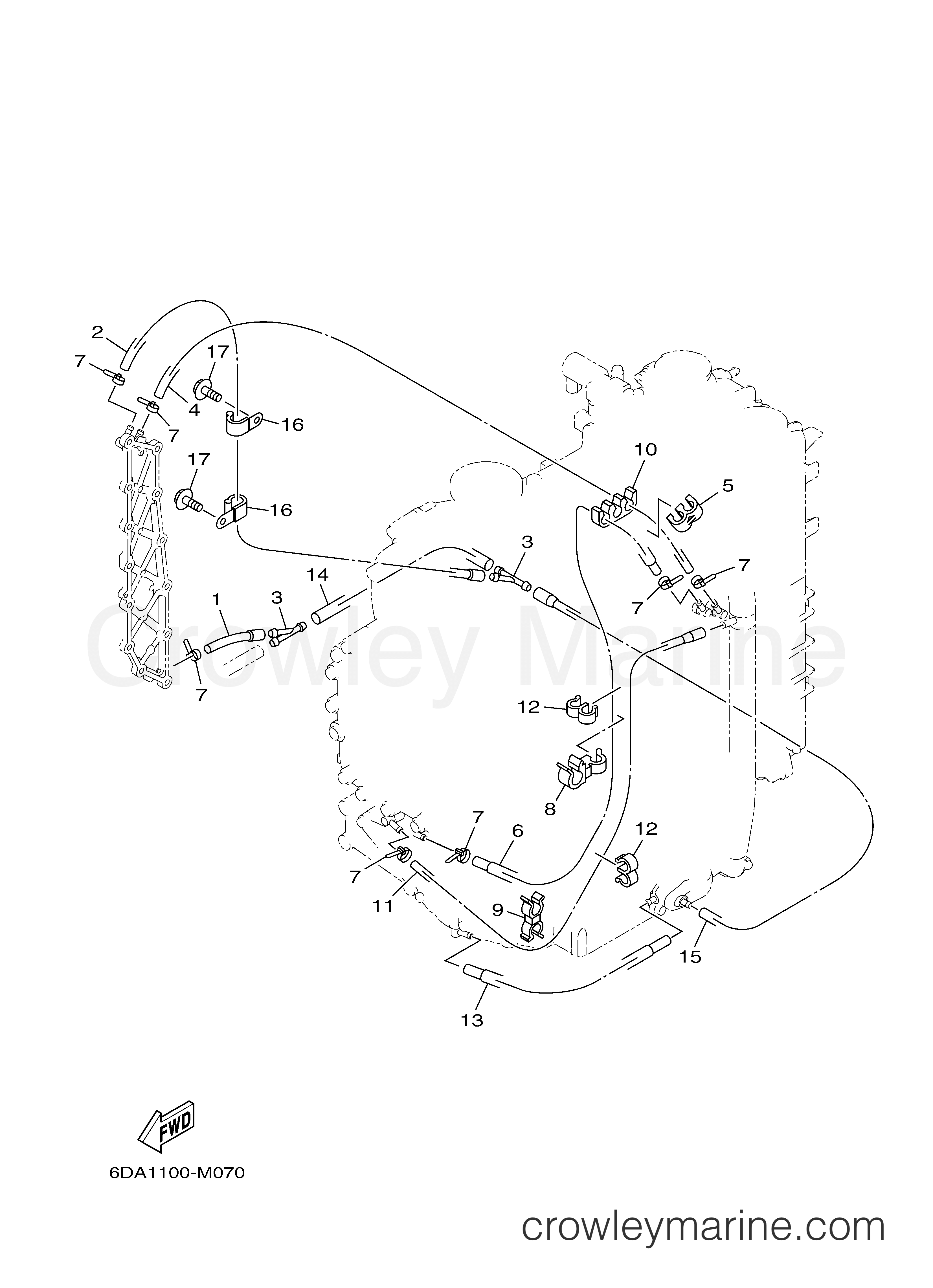 Yamaha Motors LF200XB - CYLINDER CRANKCASE 4