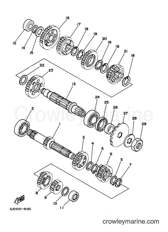 1990 Dirt Bike YZ250 - YZ250 (3SP2) [030] - TRANSMISSION