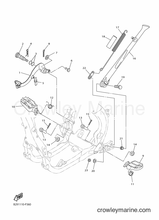 2015 Dirt Bike WR250F - WR250F (2GB3) [010] - STAND & FOOTREST