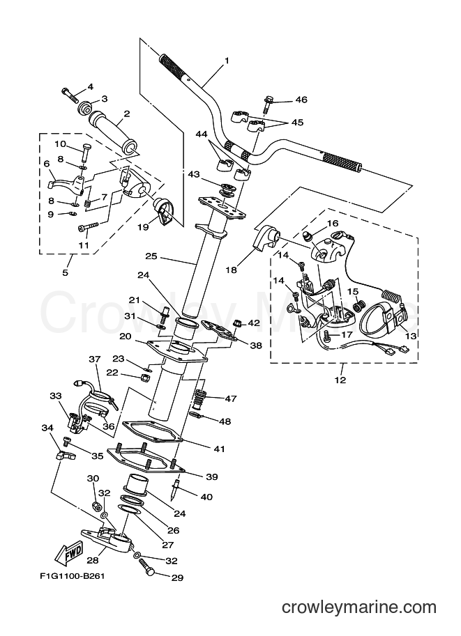 Yamaha Motors GP1300R (F1G5) [01A] - STEERING 1