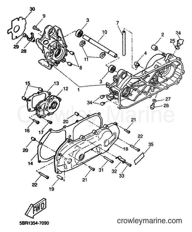 1999 Scooter YQ50 - YQ50 (5HE5) [010] - CRANKCASE