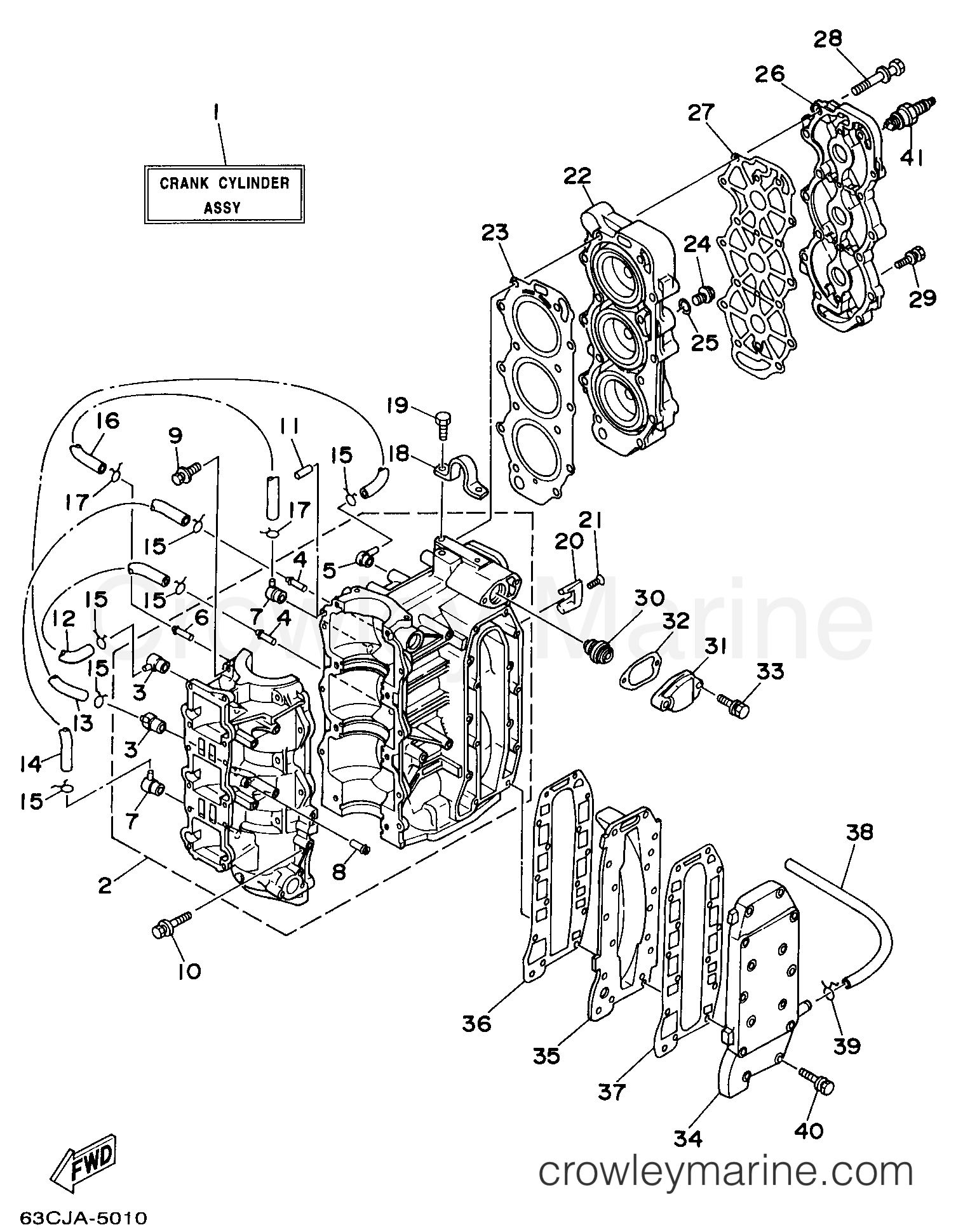 Yamaha Motors C50TLRX - CYLINDER CRANKCASE