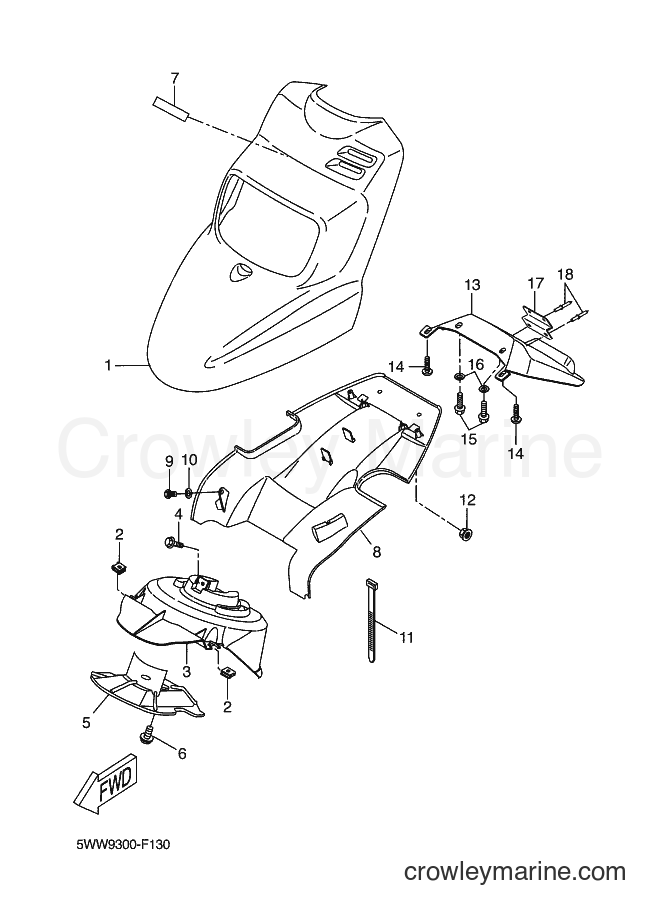 Yamaha Motors CW50L (2B68) [010] - FRONT FENDER