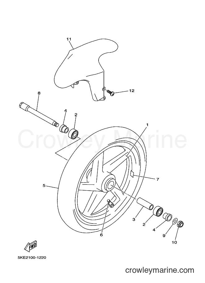 2001 Street Bike TZ250 - TZ250 (5KE2) [070] - FRONT WHEEL
