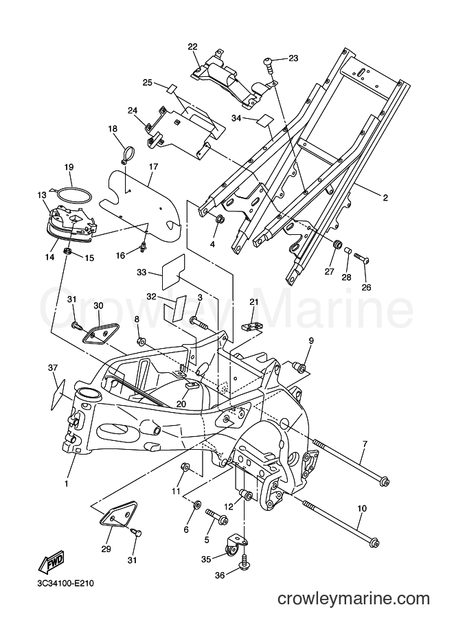 2006 Street Bike FZ1-S - FZ1-S (3C36) [010] - FRAME
