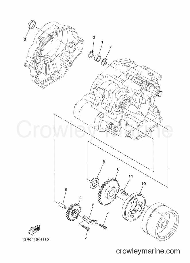 2011 ATV YFM125R - YFM125R (2PA2) [010] - STARTER CLUTCH