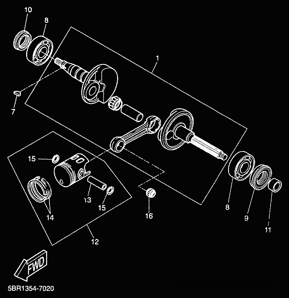 1999 Scooter YQ50 - YQ50 (5KL1) [010] - CRANKSHAFT & PISTON