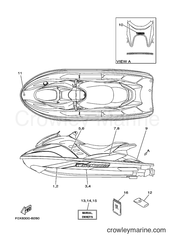 Yamaha Motors JET FOR GP1200 (67X2) [04B] - GRAPHICS