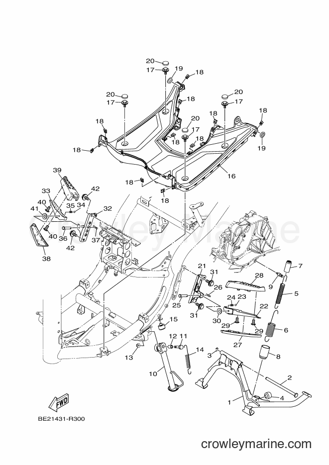 Yamaha Motors MWS150-C (BE21) [010] - STAND & FOOTREST