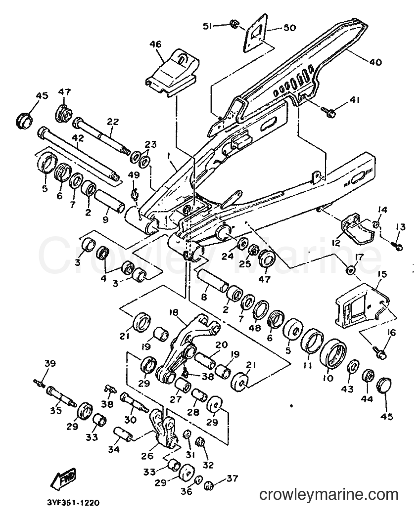 Yamaha Motors XTZ660 (3YF2) [999] - REAR ARM