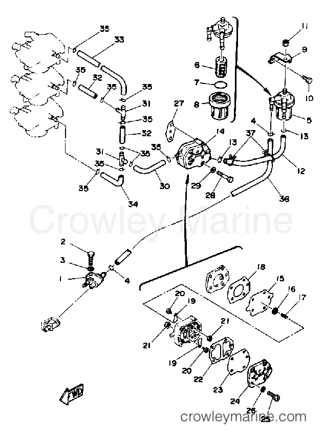 Yamaha Motors P50TLRP - FUEL SYSTEM