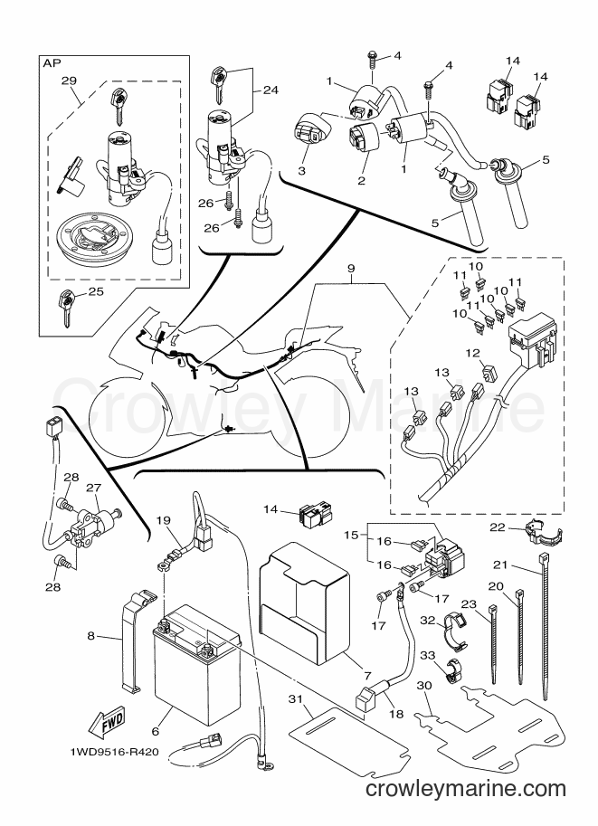 Yamaha Motors YZF-R25 (1WD9) [010] - ELECTRICAL 1