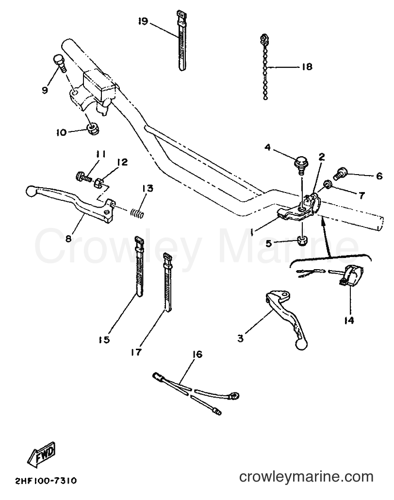 1990 Dirt Bike YZ80 - YZ80 (3ML2) [999] - HANDLE SWITCH & LEVER