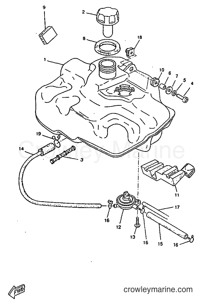 1998 Scooter CW50RSX - CW50RSX (5CD3) [010] - FUEL TANK